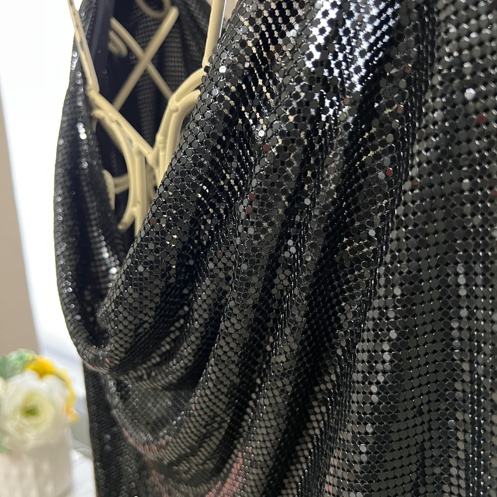 Black Sequin Dressy Top